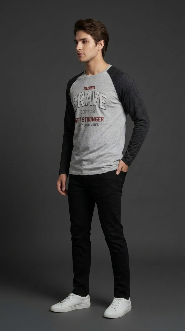 Brave Raglan Full Sleeve Tee