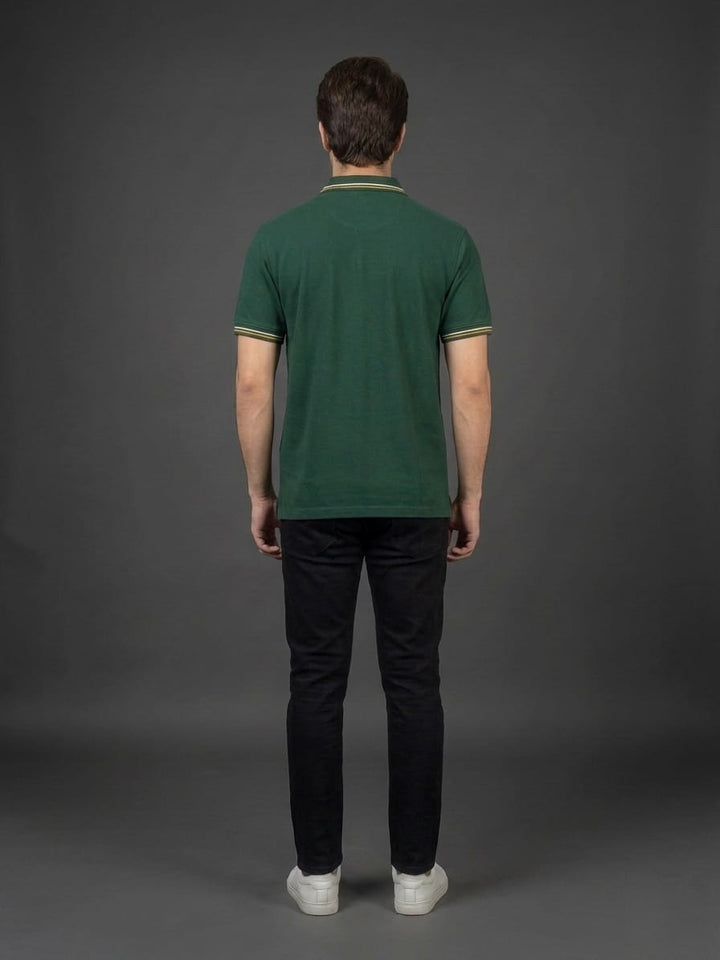Green Embroidered Polo