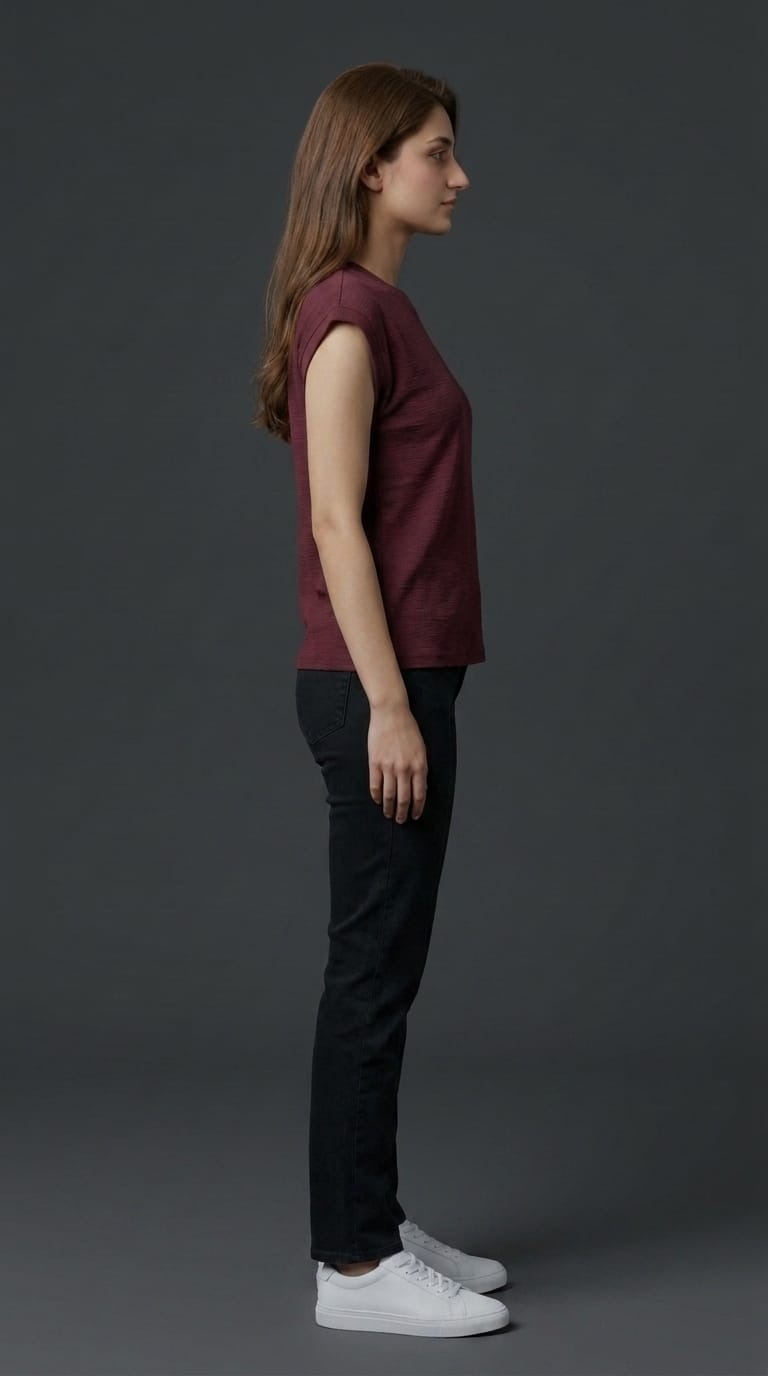 Women’s Maroon Textured Tank Top