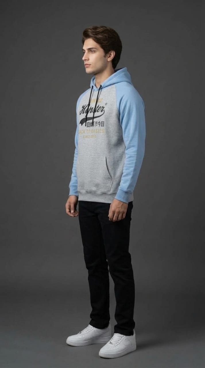 Vintage Hipster Raglan Hoodie