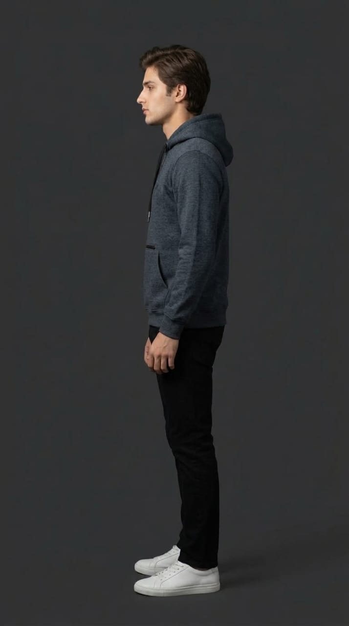 Charcoal Grey Kangaroo Pocket Hoodie
