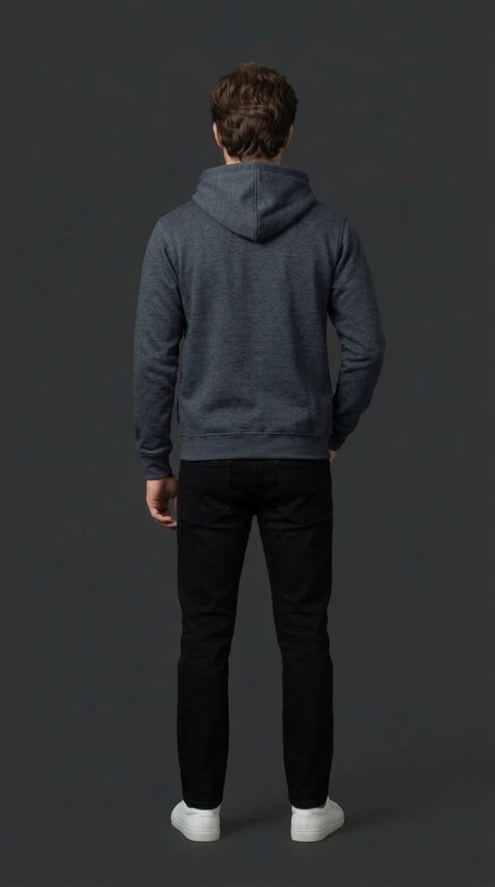 Charcoal Grey Kangaroo Pocket Hoodie