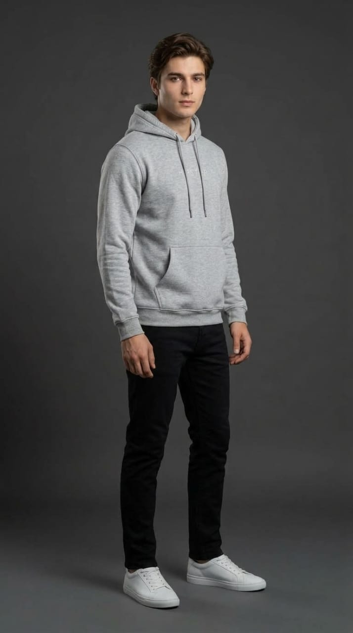 Light Grey Hipster Hoodie