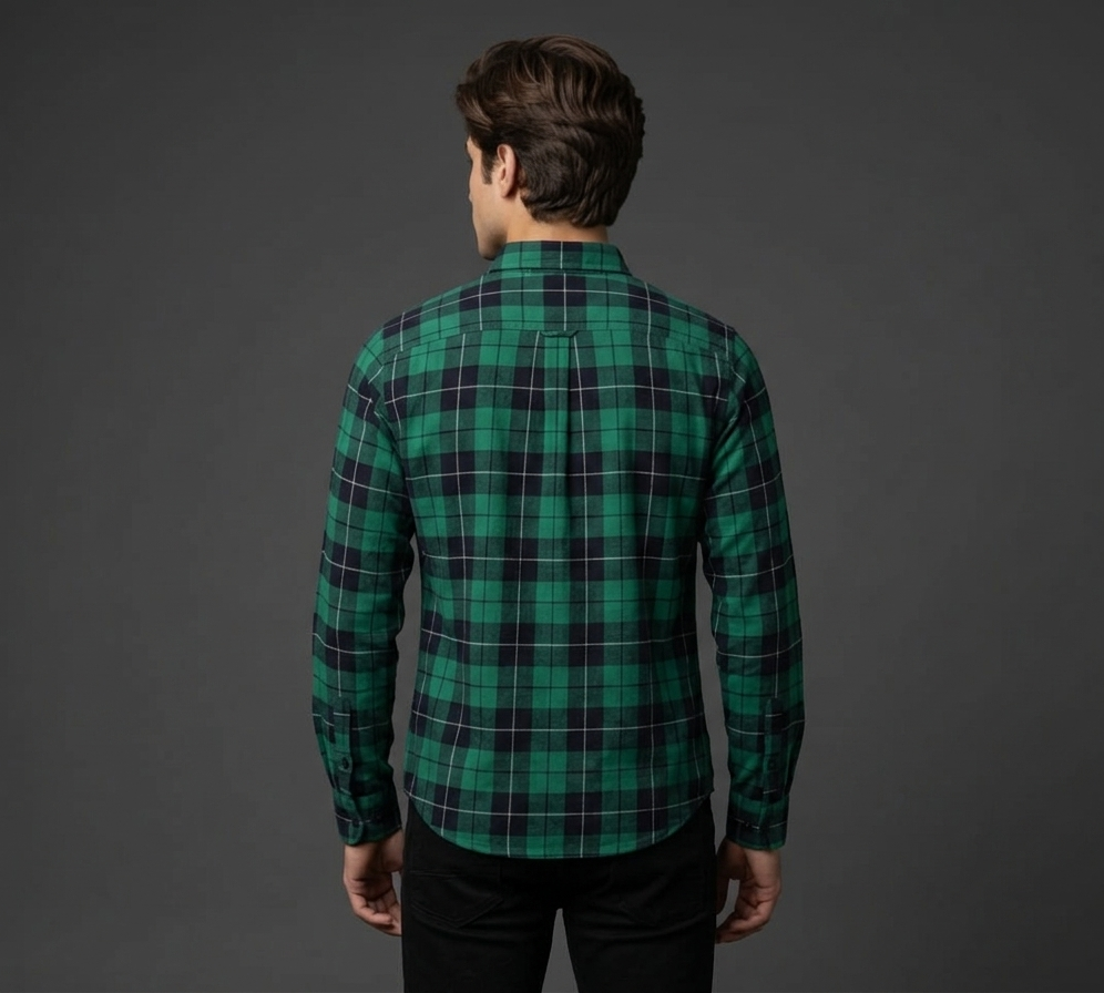 Green Check Casual Shirt