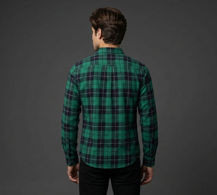 Green Check Casual Shirt