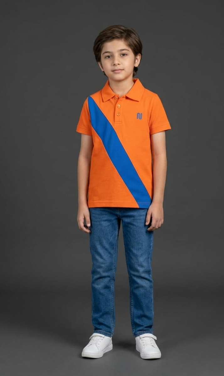 Boys Orange Polo